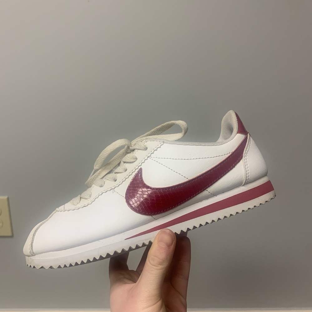 Women’s Nike Cortez’s with Snakeskin Swoosh